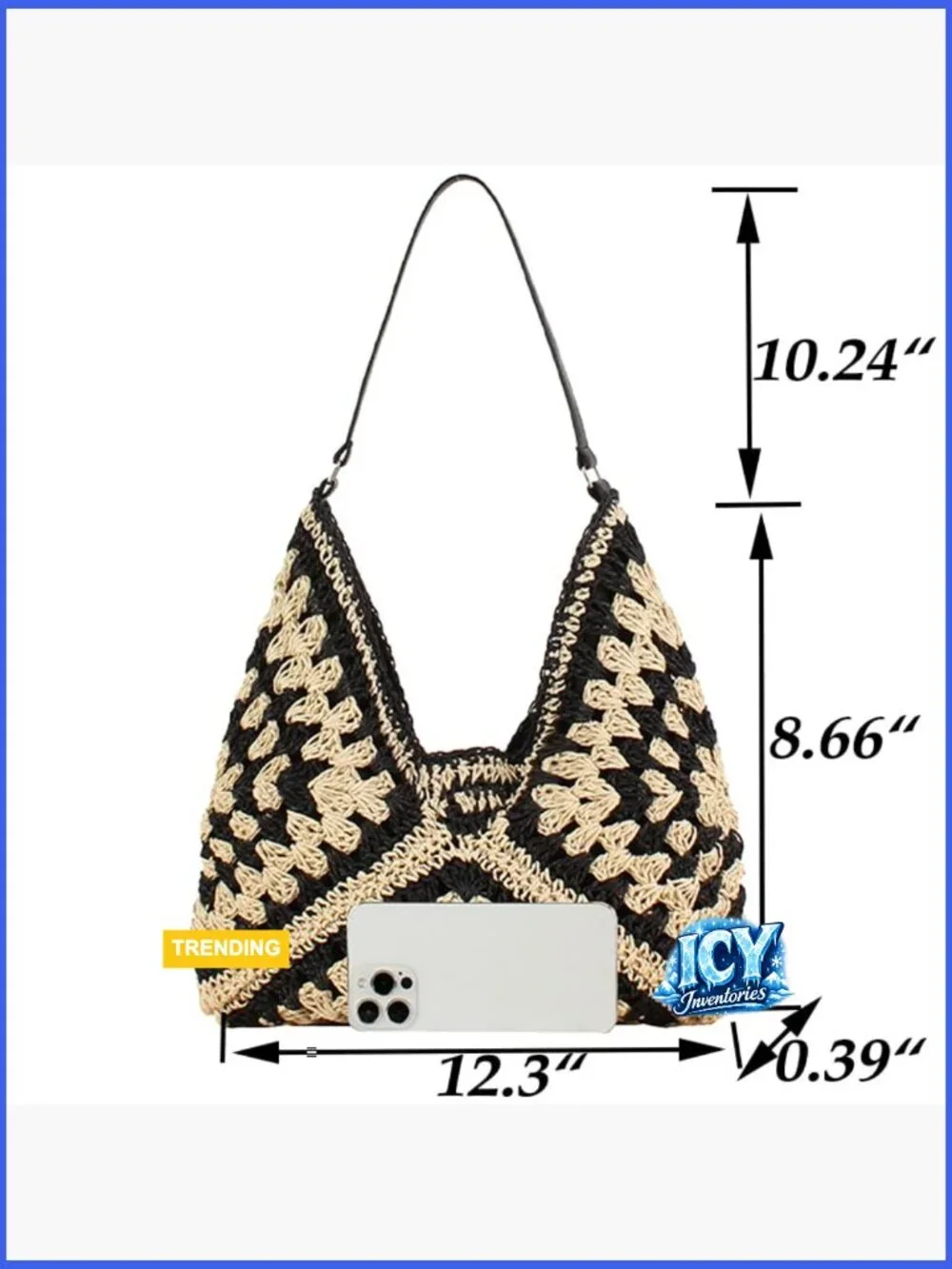 Straw Hobo Bag, Boho Woven Beach Purse, Large Summer Straw Tote with Lining,